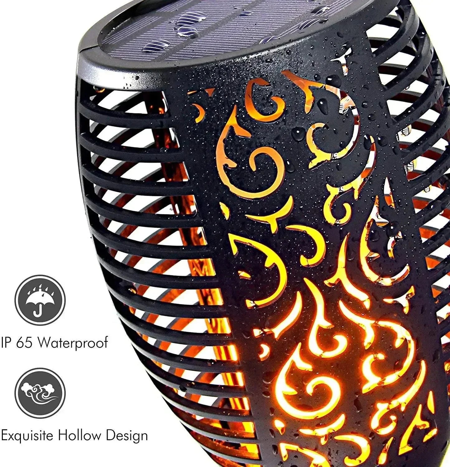 مصباح شمسية LED – لهب واقعي بدون نار