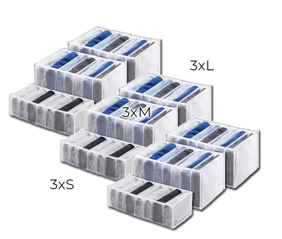 Kit caissons de rangement pour organiser vos tiroirs (x3)