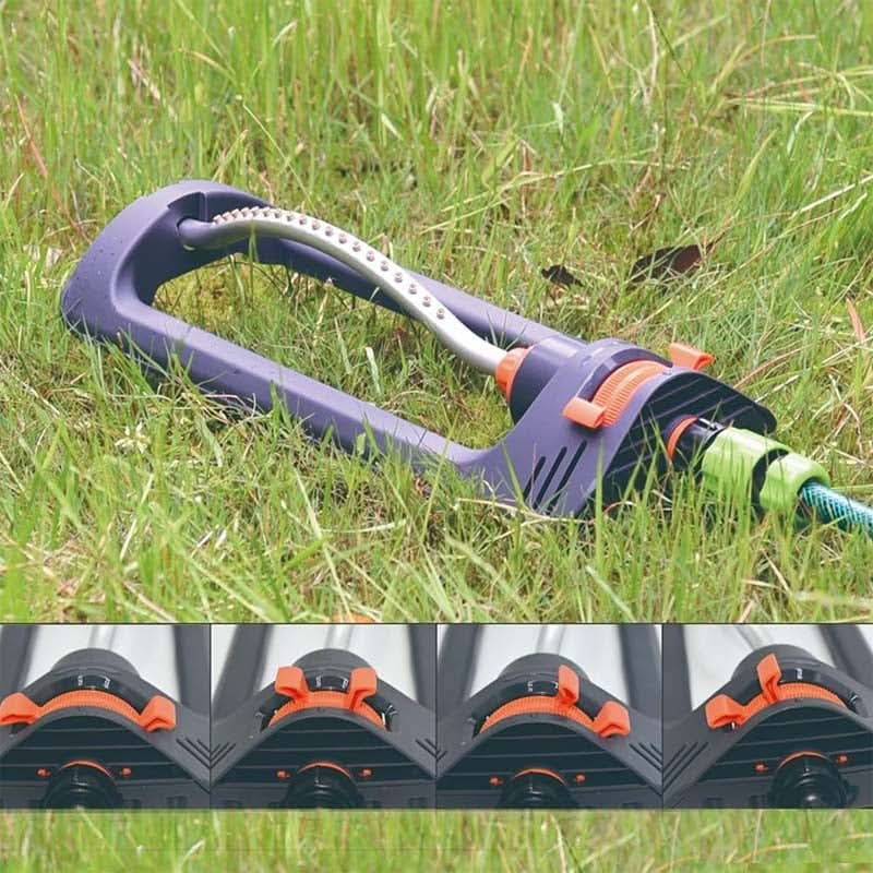 Oscillating sprinkler with adjustable jet 