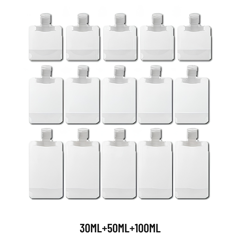 Lote de 40 frascos de viaje – transporte limpio y organizado — 30ML+50ML+100ML, foto 15