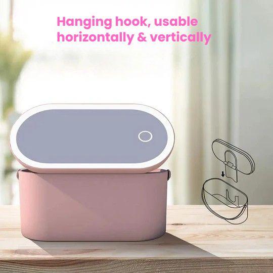 Perfekt skjønnhet med LED-speil og integrert oppbevaring 