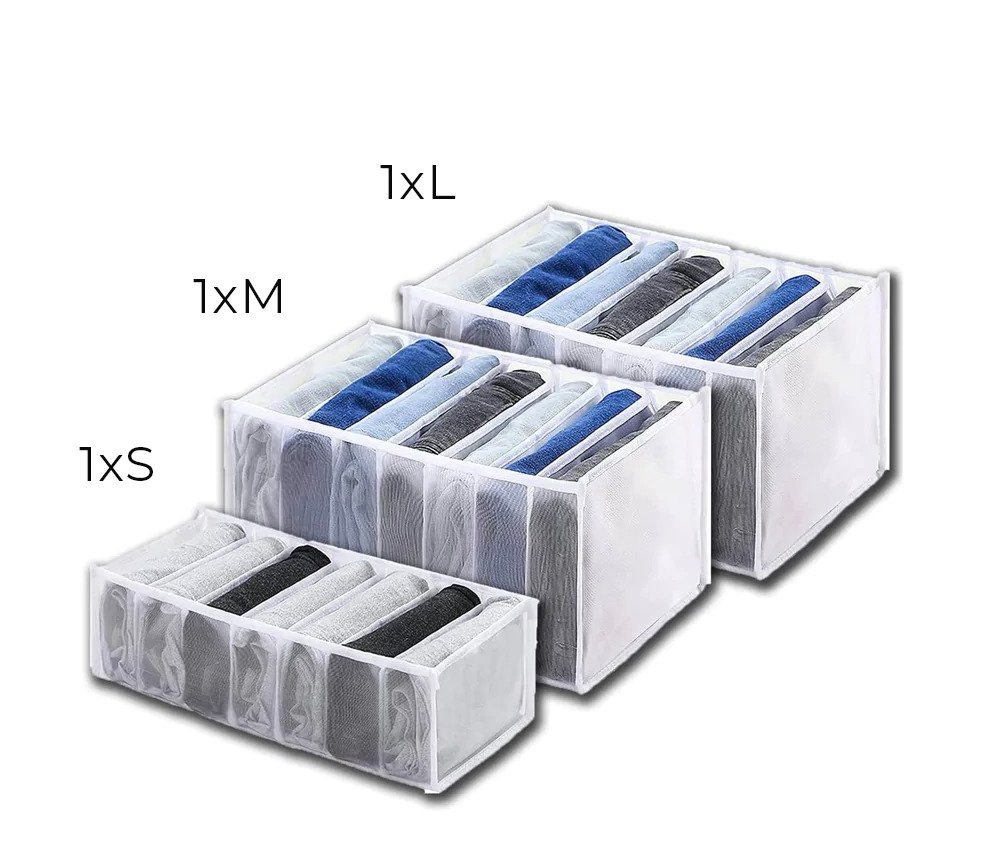 Kit opbergdozen om je lades te organiseren (x3) 