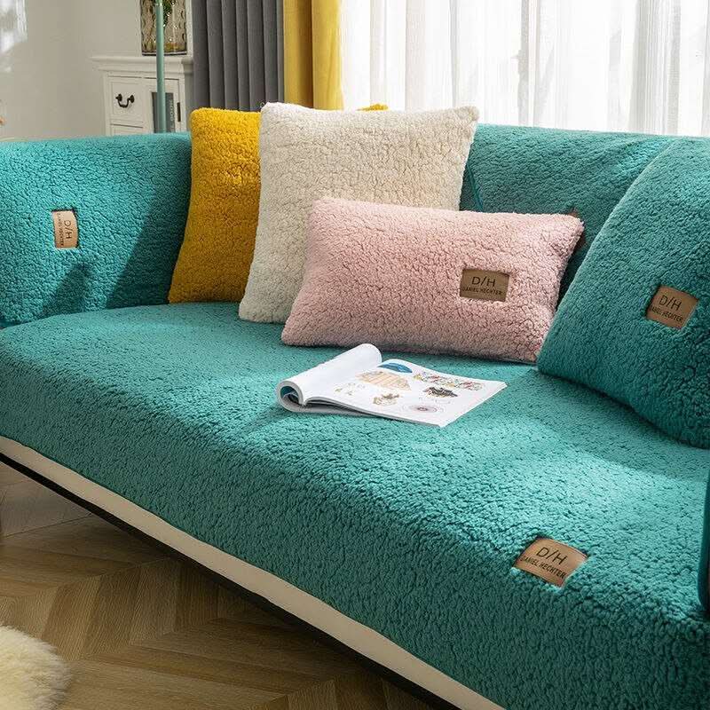 Ultra Blød Sofa Betræk i Lammeskinds Cashmere – Plys Effekt & Skridsikker 