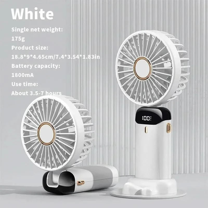 Erőteljes mini ventilátor intelligens LED kijelzővel 