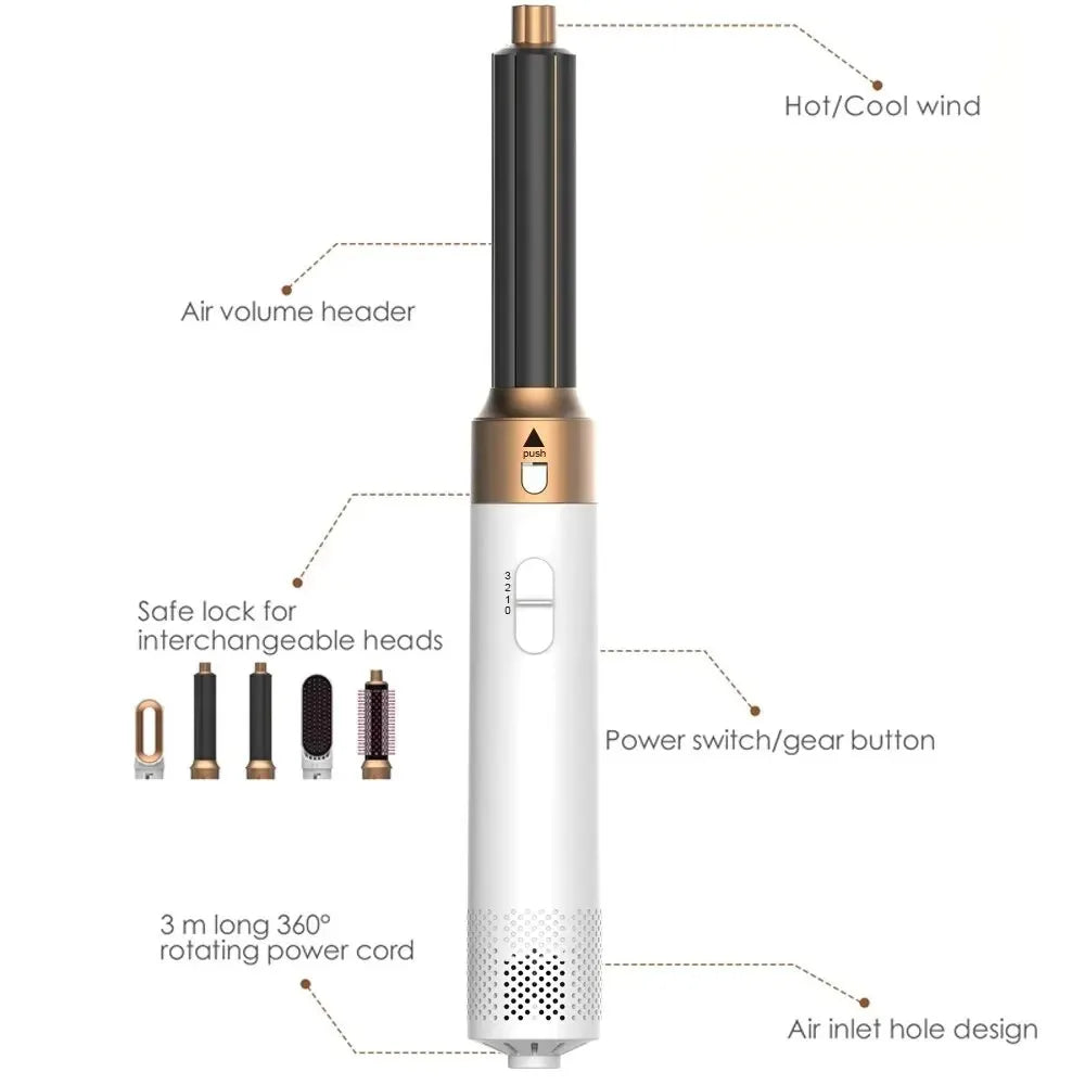 Muotoile, suorista ja kuivaa yhdellä 5-in-1 laitteella 