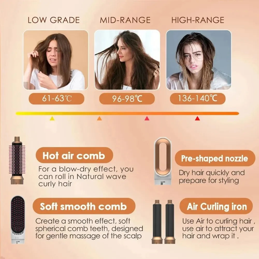 Muotoile, suorista ja kuivaa yhdellä 5-in-1 laitteella 