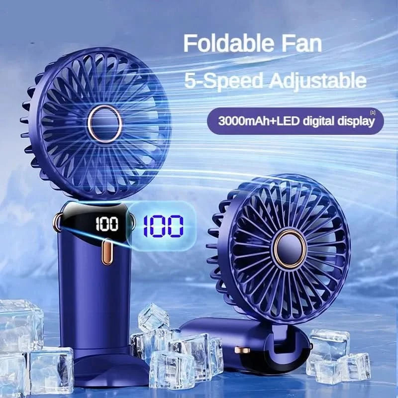 Mini silný ventilátor s inteligentným LED displejom 