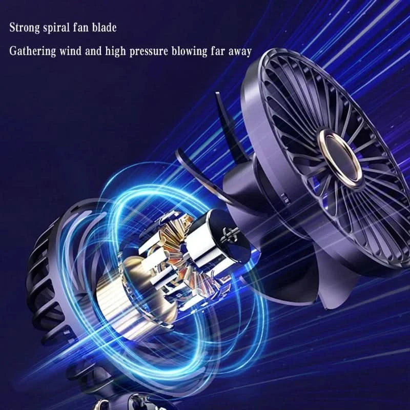 Mini silný ventilátor s inteligentným LED displejom 