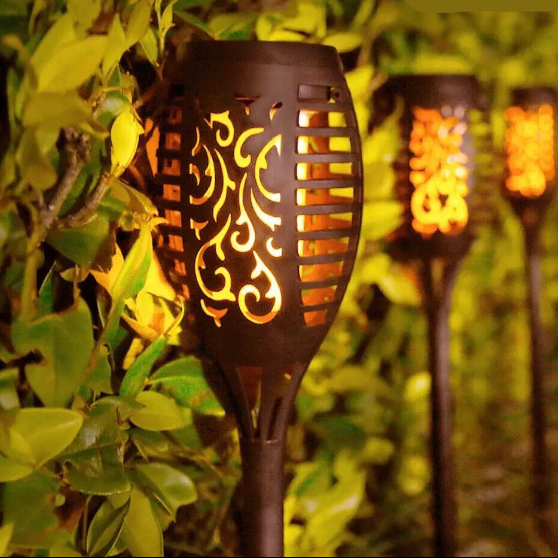 مصباح شمسية LED – لهب واقعي بدون نار 