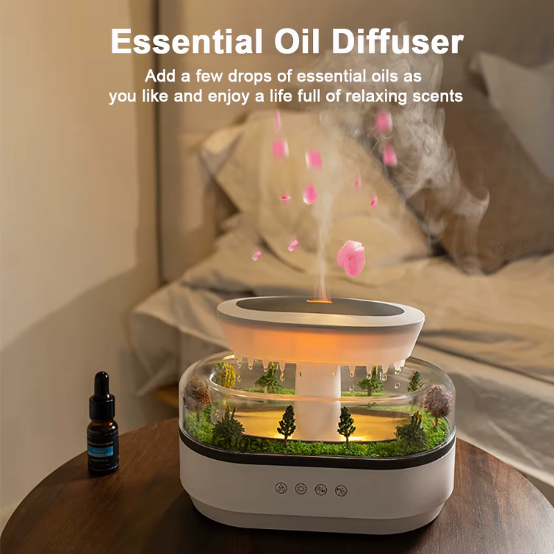 Rain Effect Diffuser - Sound, Mist & Ambient Light 