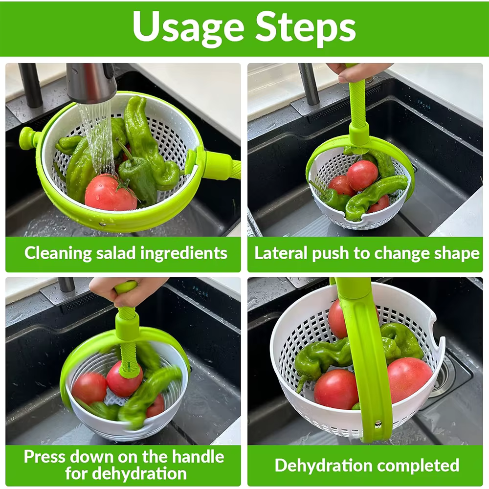 Linko ja pyörivä kuivaaja hedelmille ja vihanneksille 