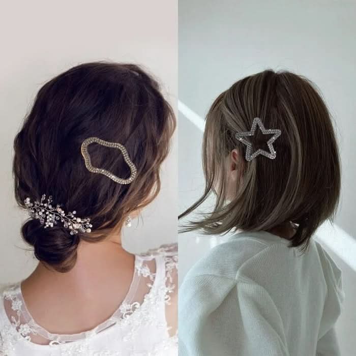 Elegantní a lesklé sponky do vlasů (x4) 