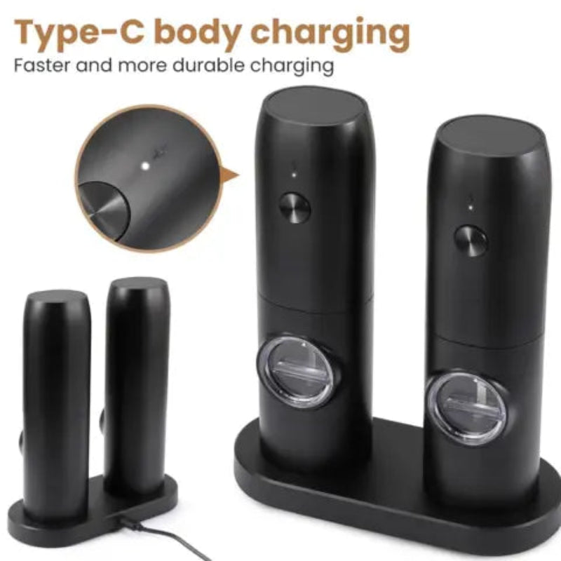 مطحنة كهربائية LED – تتبيل دقيق بيد واحدة 