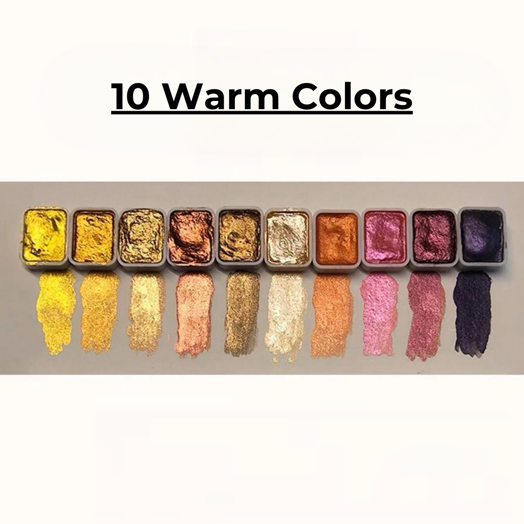 Parelvormige aquarel – Intense glans en stralende tinten 